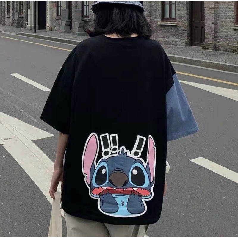 [Mã FASHIONT4AWA giảm 10K đơn 50K] [RẺ VÔ ĐỊCH Áo Thun Rộng Tay Lỡ - Áo Thun Nữ Stitch Hoạt Hình